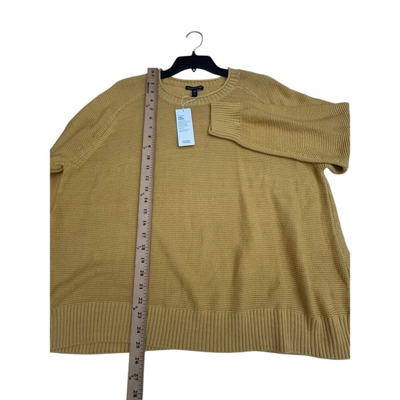 Eileen Fisher Organic Linen Cotton Sweater Womens 2X Plus Mustard Yellow #R2-22 - Picture 7 of 9